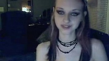 Liz Vicious Skinny Goth Teen Naked Webcam Strip Dildo