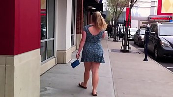 Short Skirt Teen Windy Day