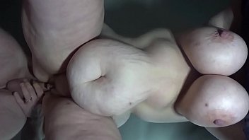 Bbw wife fucked from behind view from below...huge swinging tits....make this go viral