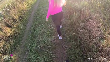 Teen Amateur Nice Butt Fuck Doggystyle at Outdoor Sunset