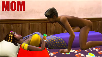 Indian step Mom And Son - Visits In Her Room Ans Sharing The Same Bed