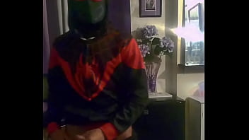 Elijah Nelson jerking off in spiderman costume