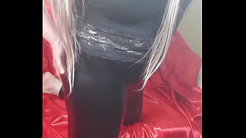 Susi is wearing black latexpants and black t shirt. She is teasing you with her fat ass. She is pulling down latex pants showing fat cup k tits. Enjoy those fat tis and big ass She is showing asshole lick it and come with her.