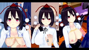 【エロゲーコイカツ！】東方 射命丸文におっぱい揉みまくりH！3DCG巨乳アニメ動画(東方プロジェクト)【ヘンタイゲーム】