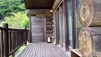 Open-air bath on stone steps in Mie Prefecture