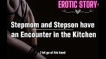 Kitchen Sex between Step Mother and her Step Son