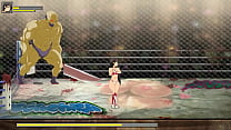 Pretty fighter girl having sex with monster man in Professional wrestler kaede new hentai game gameplay