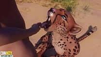 Furry Girl Mates With a Man | Furry monster| 3D Porn Wild Life