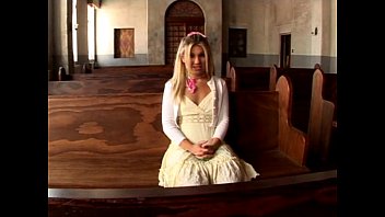 blonde teen in church