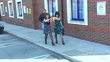 Deepthroating Daisy and assfucked Wendy British MILFS