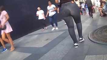 Big Booty Brunette in Tight Black Jeans